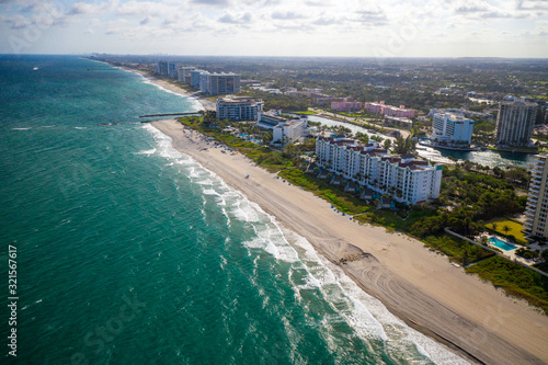 Aerial of Lake Boca Raton Florida  photo