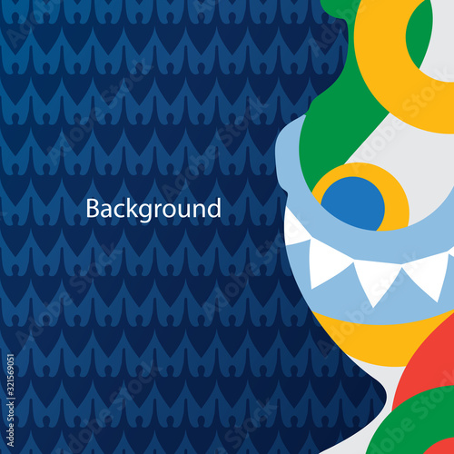 2024 Copa America Brazilian Summer game soccer competition Argentina Colombia Conmeball background World of Brazil flag abstract blue pattern ethnic traditional elements. Camp, Sports, Championship