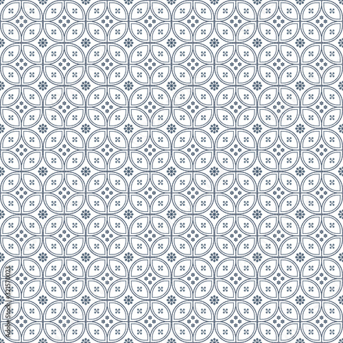 Seamless pattern flower batik texture with dots geometric design. home wallpaper decoration. elegant fabric texture design. Batik Textile Design