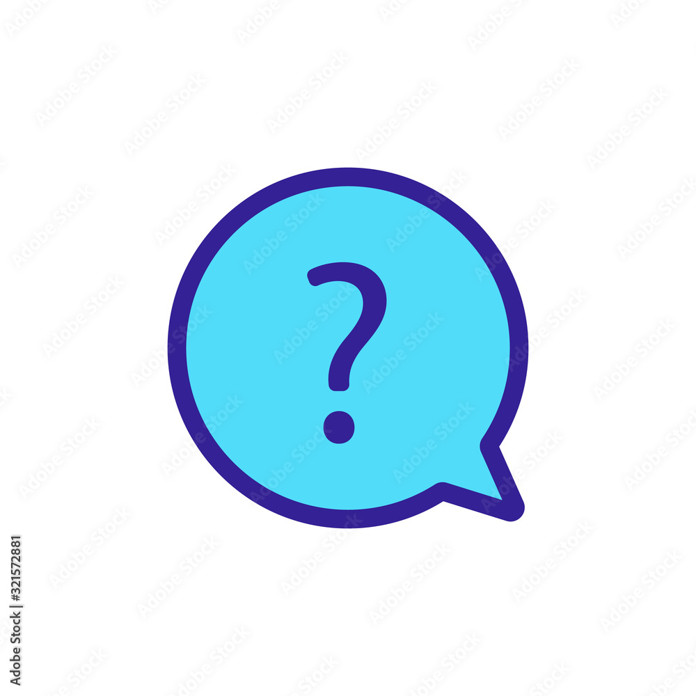 the quiz question answer to the icon vector. Thin line sign. Isolated contour symbol illustration the quiz question answer to the icon vector. Thin line sign. Isolated contour symbol illustration