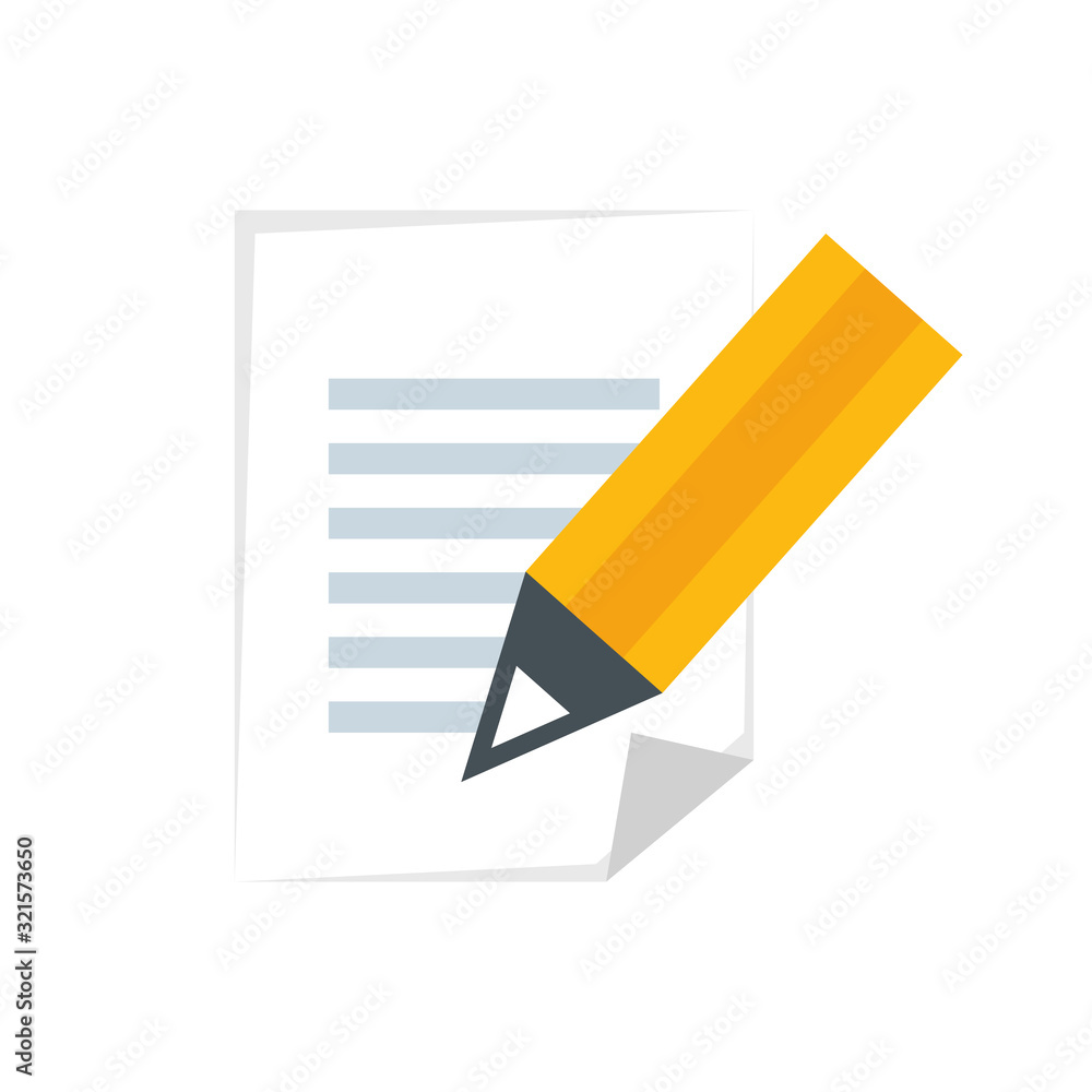 document with pencil isolated icon vector illustration design document with pencil isolated icon vector illustration design