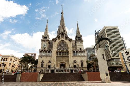 Exterior View of Cathedral Basilica of Our Lady of Rosary in Manizales, Colombia. photo