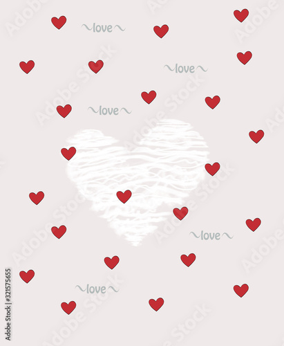 et of cards for Valentine's day in pink and blue