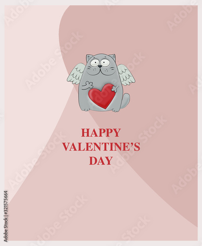 et of cards for Valentine's day in pink and blue
