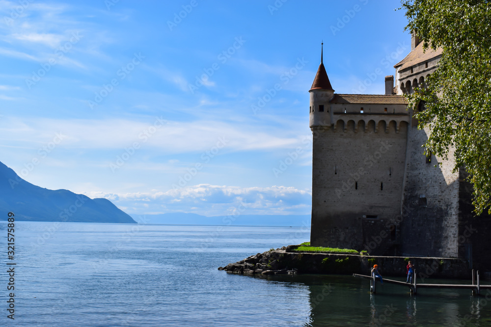 château de Veytaux entre Villeneuve et Montreux en Suisse