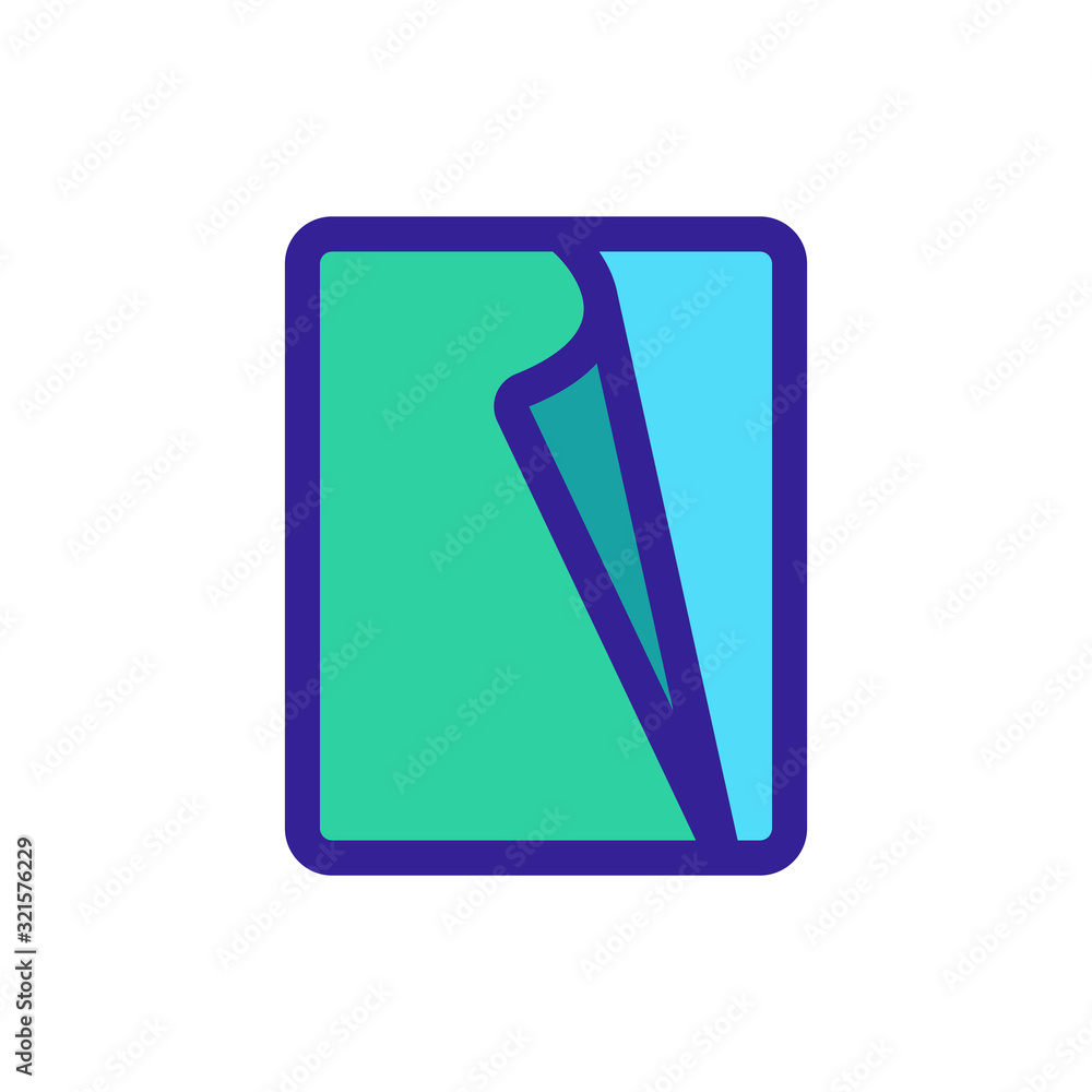 booklet flyer icon vector. Thin line sign. Isolated contour symbol illustration booklet flyer icon vector. Thin line sign. Isolated contour symbol illustration