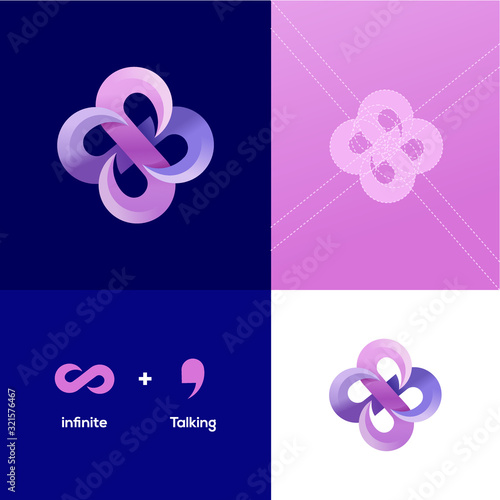Infinite talk logo design inspirations