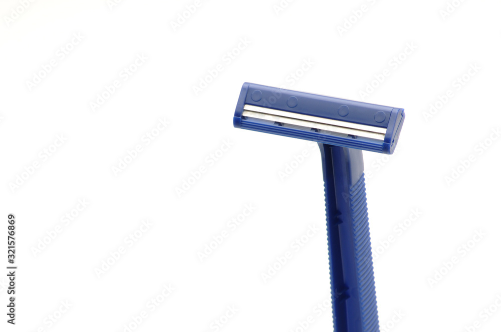 Disposable razor on a white background Disposable razor on a white background