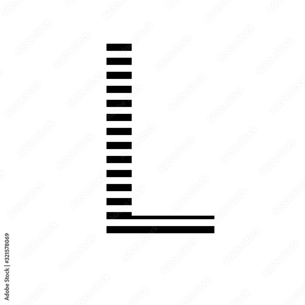 L, decorative letters, black and white, in patterns, alphabet