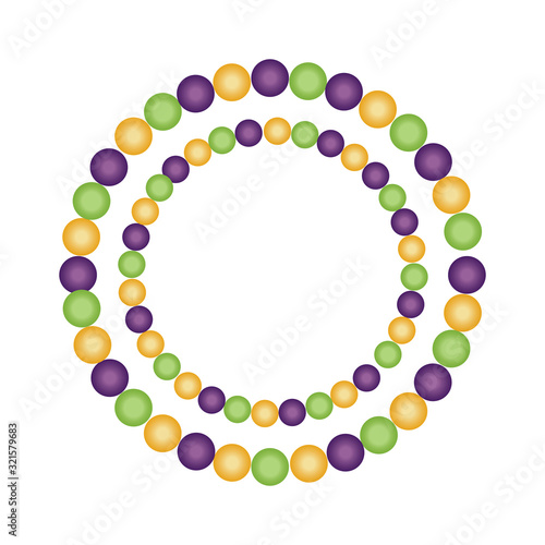 Pearl necklace for mardi gras