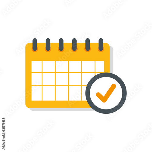 calendar reminder date with check symbol isolated icon vector illustration design