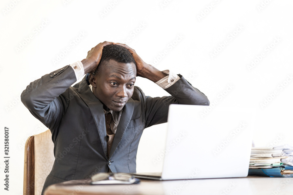 Candid charming business person thinking business worker working hard Candid charming business person thinking business worker working hard