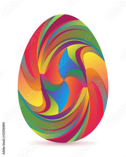 Isolated easter egg on a white background