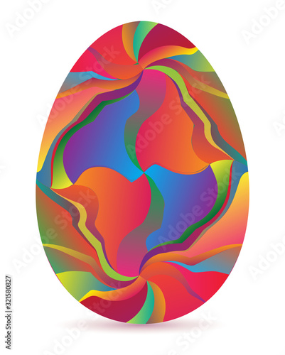 Isolated easter egg on a white background