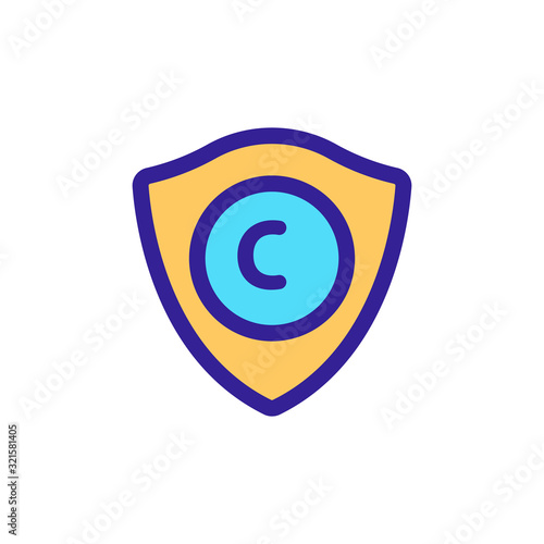 intellectual property icon vector. Thin line sign. Isolated contour symbol illustration