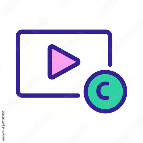 intellectual property icon vector. Thin line sign. Isolated contour symbol illustration
