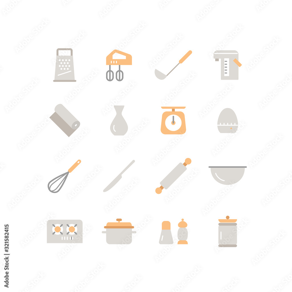 KITCHEN UTENSILS ICON SET KITCHEN UTENSILS ICON SET