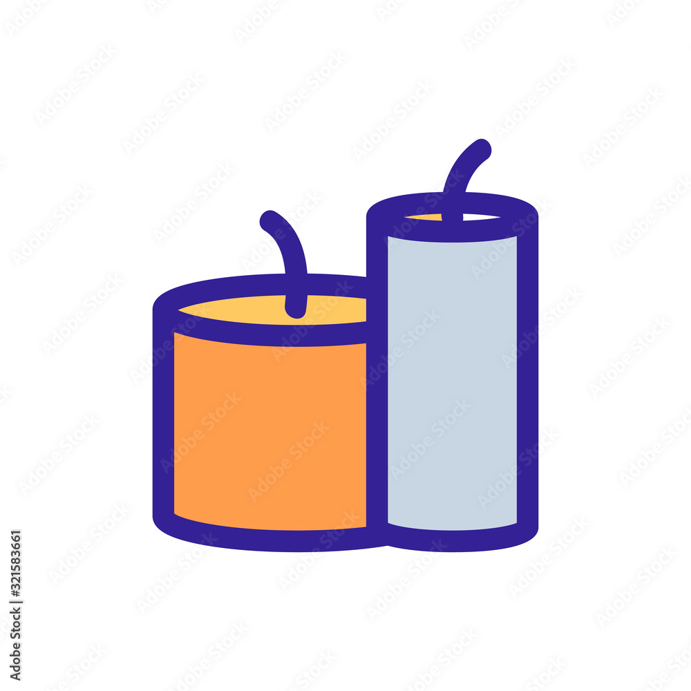 Obraz premium Honey wax candle icon vector. Thin line sign. Isolated contour symbol illustration