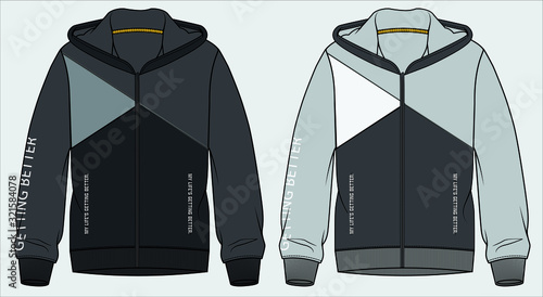 Hooded track suit design templates