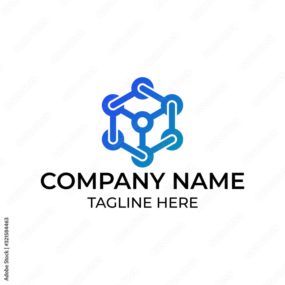 Modern and simple logo design for technology and internet Modern and simple logo design for technology and internet