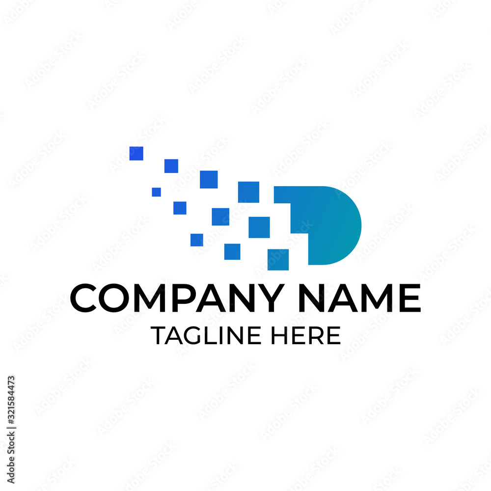 Modern and simple logo design for letter D Modern and simple logo design for letter D