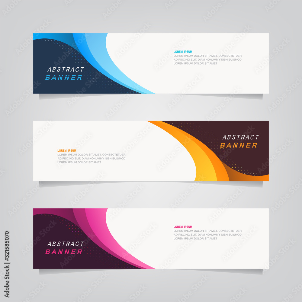 Naklejka premium Vector abstract banner design web template