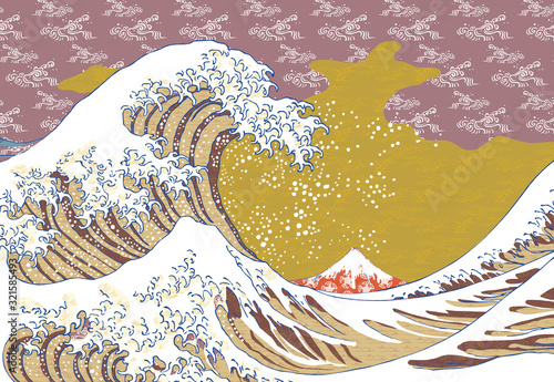 神奈川沖浪裏　カラフルバージョン　その3