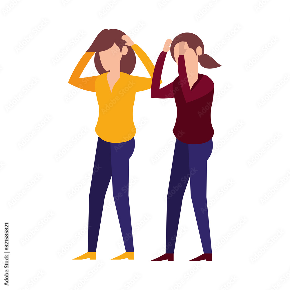 girls friends avatars characters icon girls friends avatars characters icon