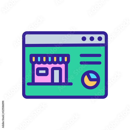 franchise business icon vector. Thin line sign. Isolated contour symbol illustration