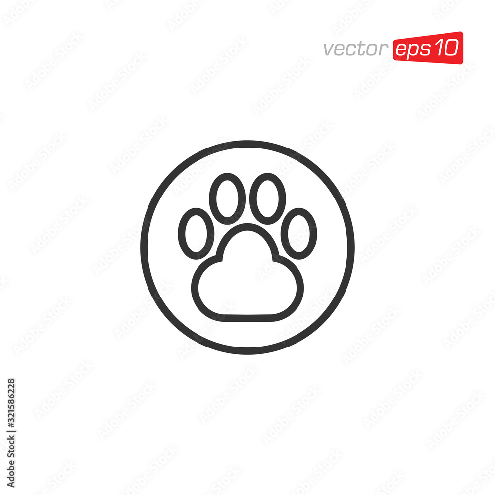 Paw animal Icon Design Vector Paw animal Icon Design Vector