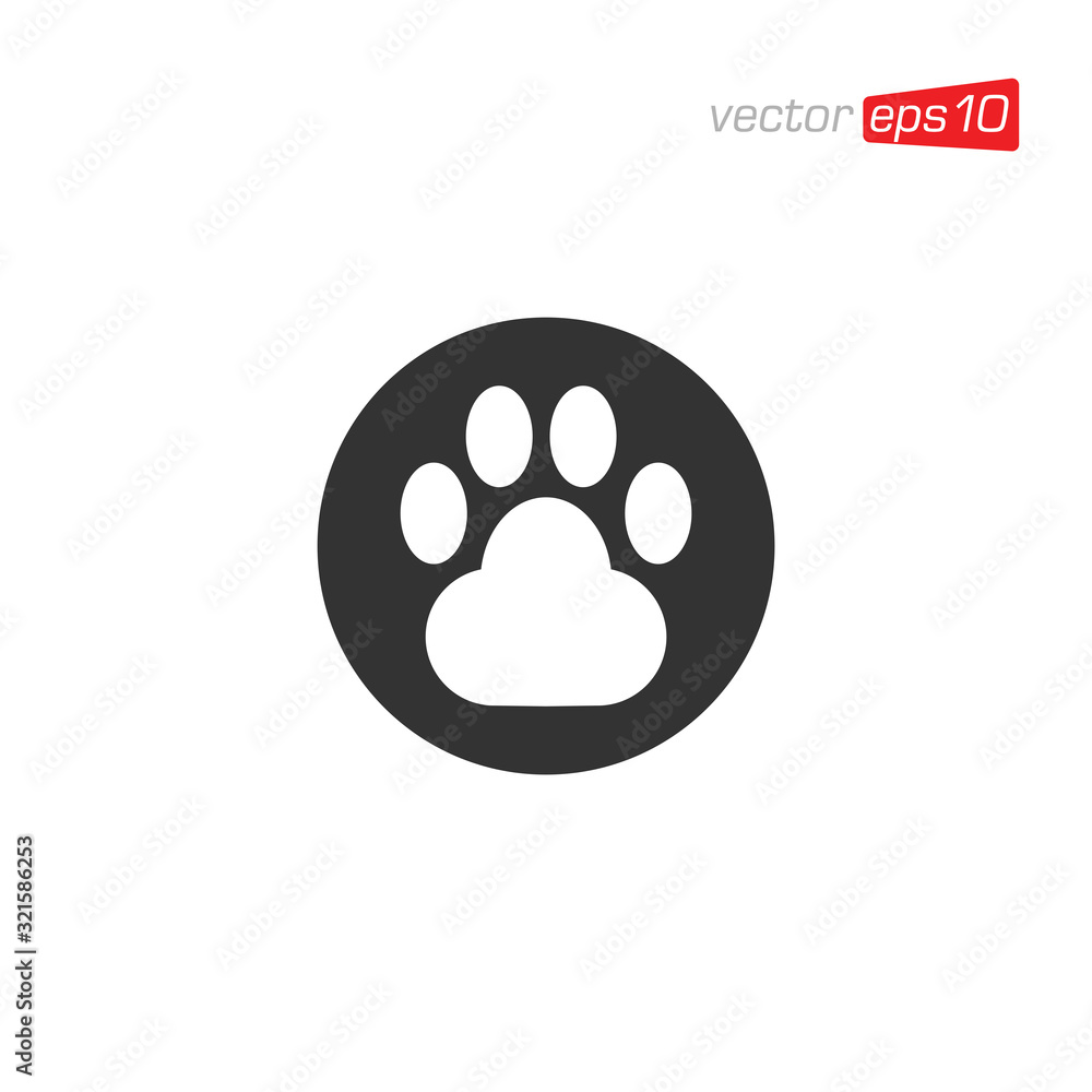 Paw animal Icon Design Vector Paw animal Icon Design Vector