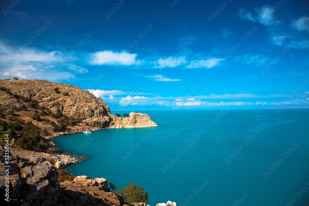 Lake Van, island of Akhtamar. Landscapes of Turkey Lake Van, island of Akhtamar. Landscapes of Turkey