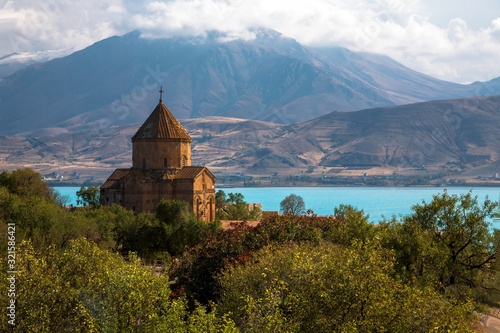Lake Van  island of Akhtamar. Landscapes of Turkey