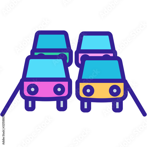 auto icon vector. Thin line sign. Isolated contour symbol illustration