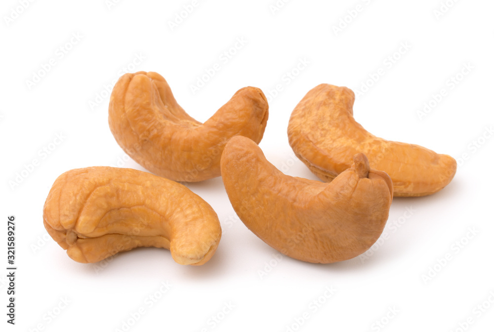 Cashew nuts isolated on white background. Cashew nuts isolated on white background.