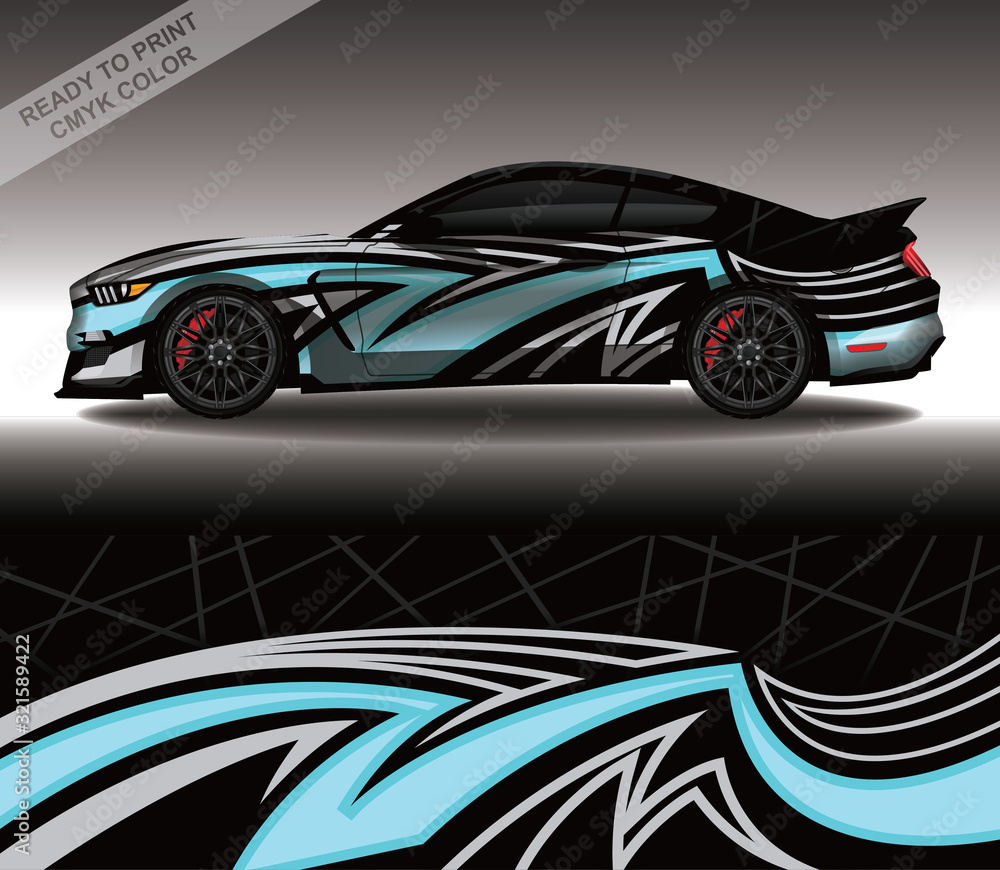 Car wrap decal design vector, custom livery race rally car vehicle sticker and tinting. Car wrap decal design vector, custom livery race rally car vehicle sticker and tinting.