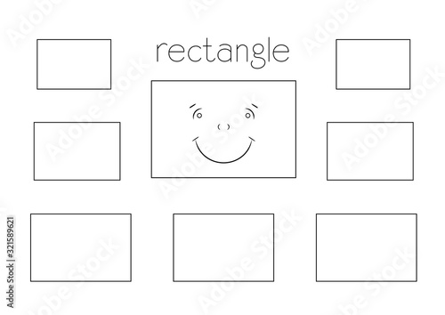 rectangles coloring page, fits exactly in A4 page format