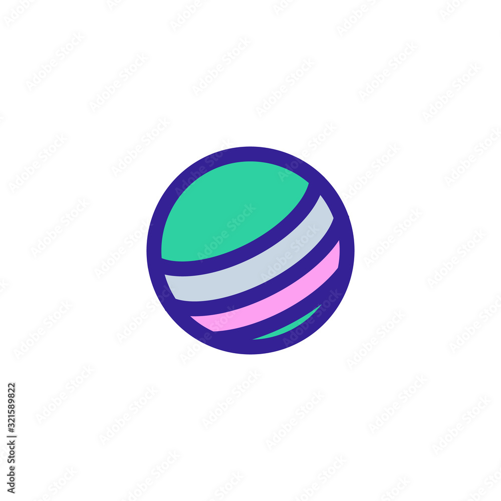 Cricket ball icon vector. Thin line sign. Isolated contour symbol illustration Cricket ball icon vector. Thin line sign. Isolated contour symbol illustration