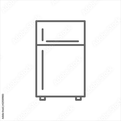 refrigerator vector freeze icon outline style