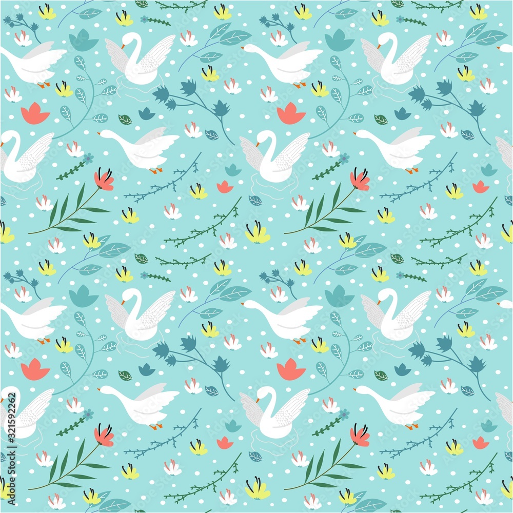 seamless pattern with goose seamless pattern with goose