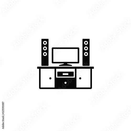 Home theater set icon vector