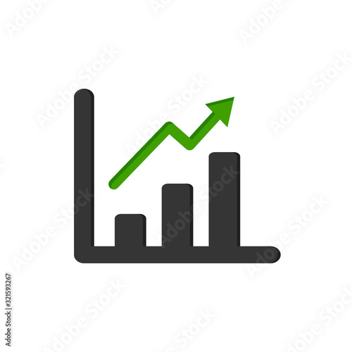 Graph Graphics Illustration Finance and investment Success will occur. Icons - vector
