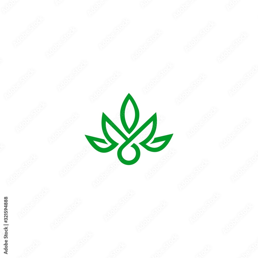 Canabis leaf vector illustration icon design Canabis leaf vector illustration icon design