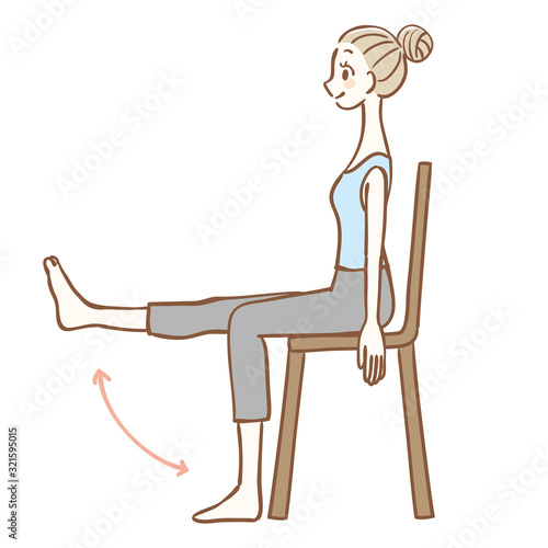 Stretching while sitting in a chair