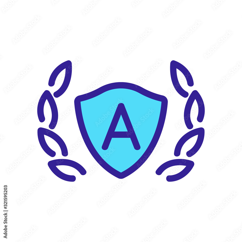 Academy icon vector. Thin line sign. Isolated contour symbol illustration Academy icon vector. Thin line sign. Isolated contour symbol illustration