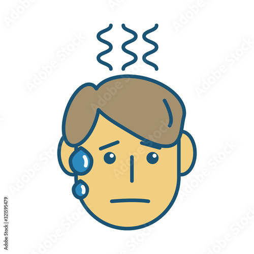 head man sick with fever character