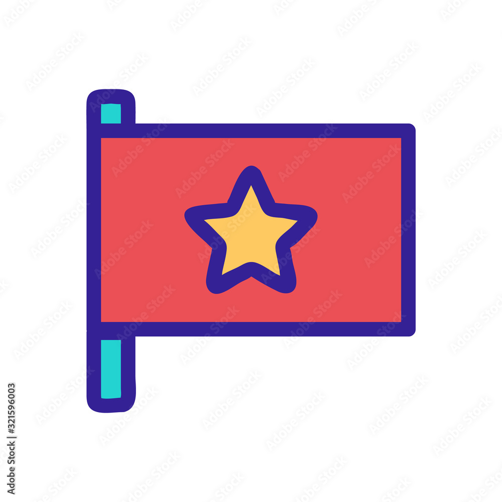 Vietnam flag icon vector. Thin line sign. Isolated contour symbol illustration Vietnam flag icon vector. Thin line sign. Isolated contour symbol illustration