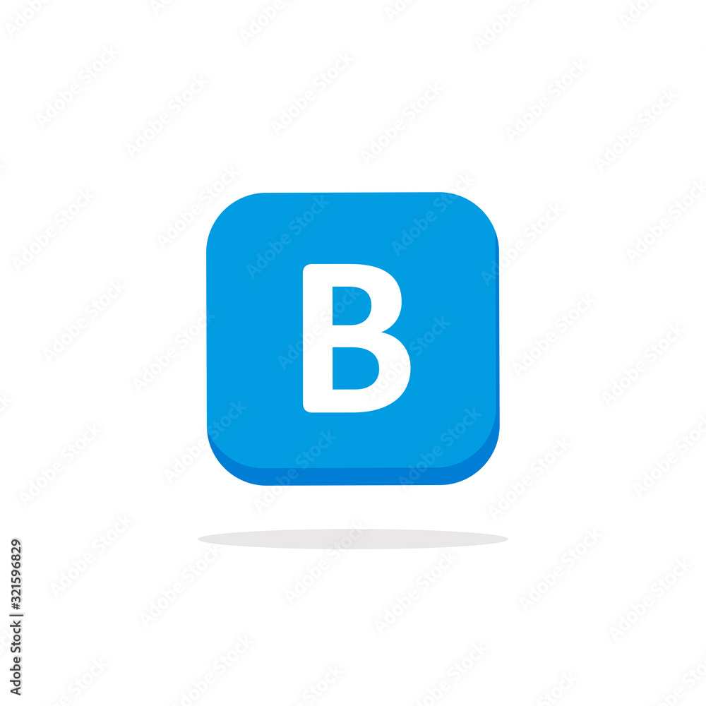 ABC icon on a rectangular box arranged in vector