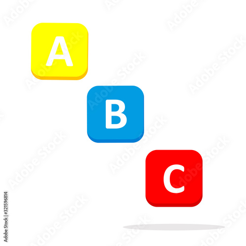 Free Download ABC icon on a rectangular box arranged in vector - GFXLoad
