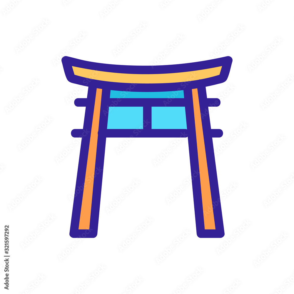 Tokyo icon vector. Thin line sign. Isolated contour symbol illustration Tokyo icon vector. Thin line sign. Isolated contour symbol illustration